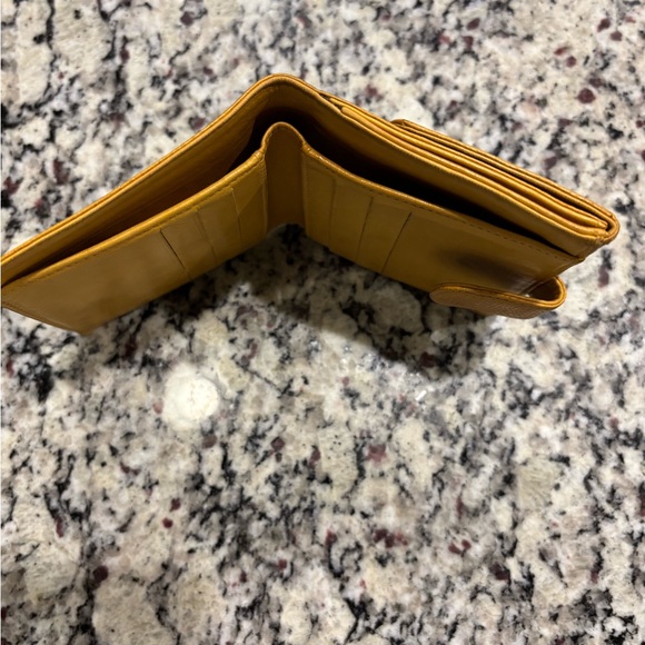 CHANEL Mustard Yellow Caviar Leather Wallet - Picture 8 of 10